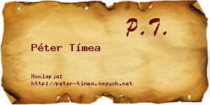 Péter Tímea névjegykártya